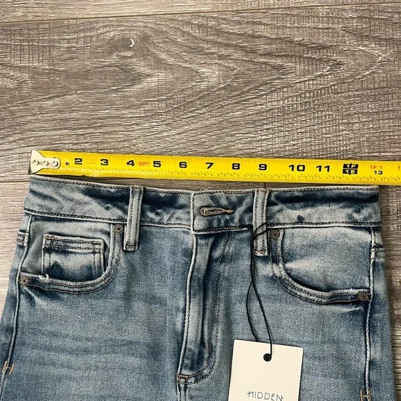 HIDDEN in Peyton Denim Midi Skirt With Side Slit (S) NEW - Picture 6 of 10